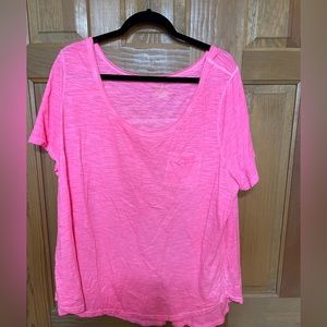Neon pink Lane Bryant tee
